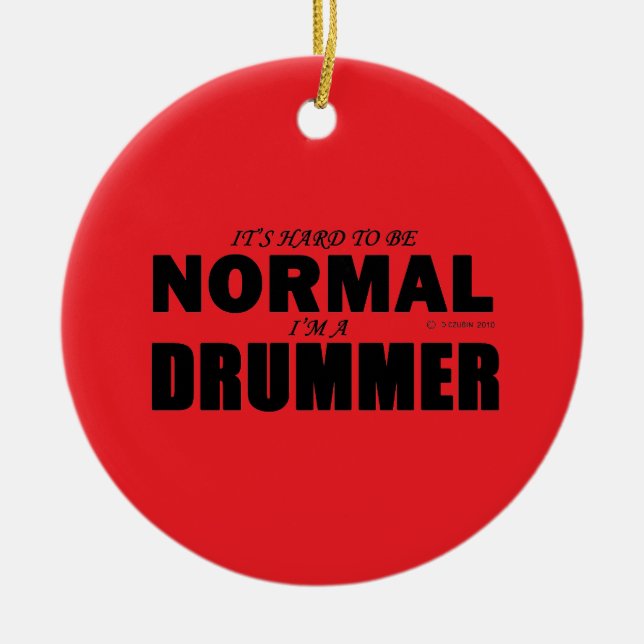 Normal Drummer Ceramic Ornament (Front)