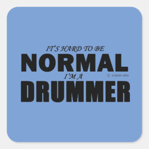 Normal Drummer Square Sticker