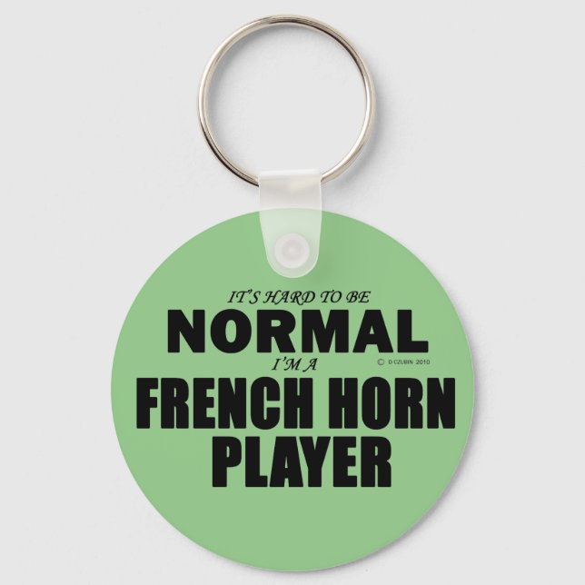 Normal French Horn Player Keychain (Front)