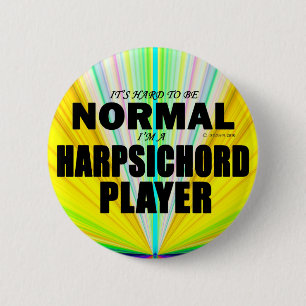 Normal Harpsichord Player 2 Inch Round Button