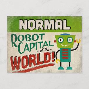 Normal Illinois Robot - Funny Vintage Postcard