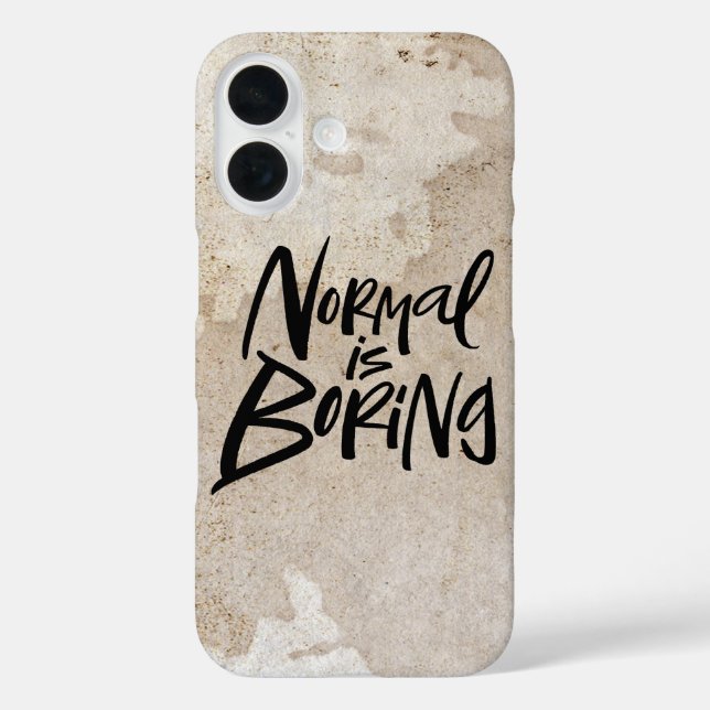 NORMAL IS BORING Lettering Calligraphy Grunge Case-Mate iPhone Case (Back)