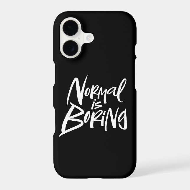 Normal Is Boring Lettering Unique Motto Black (Back)