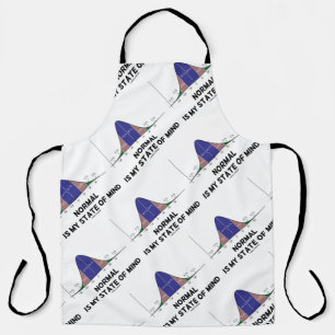 Normal Is My State Of Mind Bell Curve Stats Humour Apron