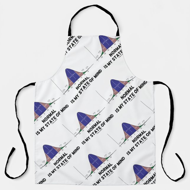 Normal Is My State Of Mind Bell Curve Stats Humour Apron (Front)