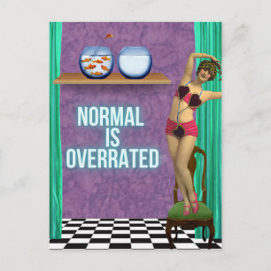 Normal is Overrated Funky & Fun   Postcard