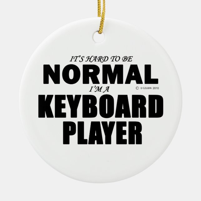 Normal Keyboard Player Ceramic Ornament (Front)