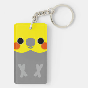 Normal Male Cockatiel Keychain