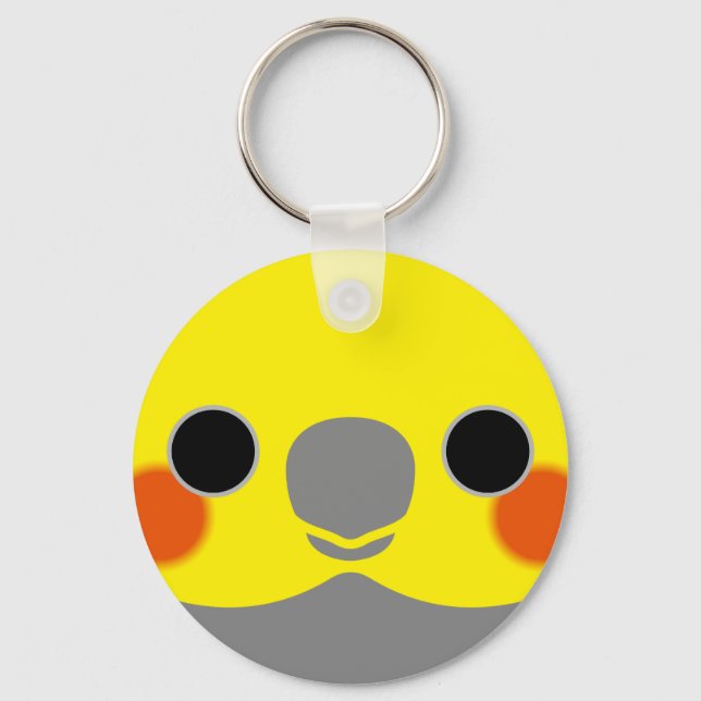 Normal Male Cockatiel Keychain (Front)