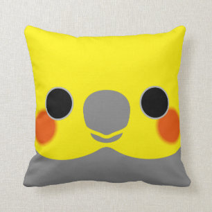 Normal Male Cockatiel Throw Pillow