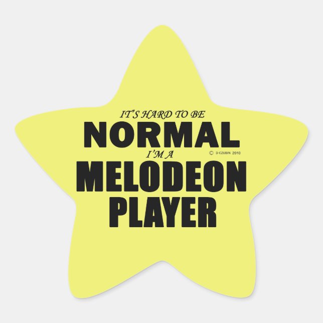 Normal Melodeon Player Star Sticker (Front)