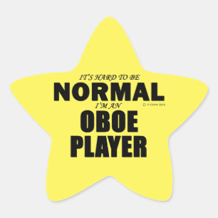 Normal Oboe Player Star Sticker