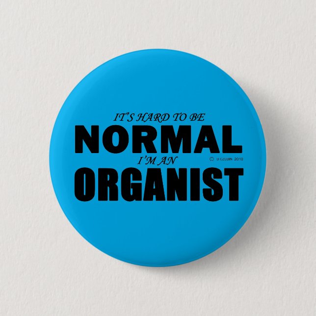 Normal Organist 2 Inch Round Button (Front)