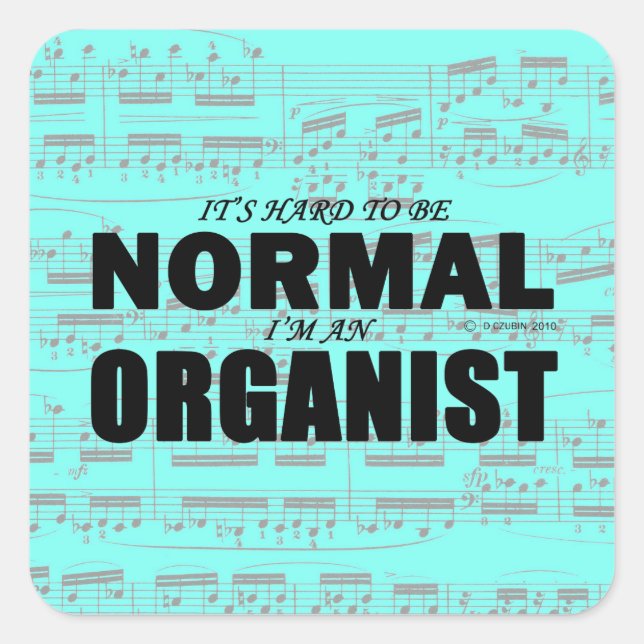 Normal Organist Square Sticker (Front)