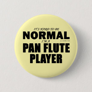 Normal Pan Flute Player 2 Inch Round Button