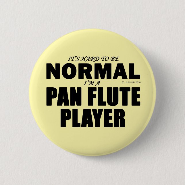Normal Pan Flute Player 2 Inch Round Button (Front)
