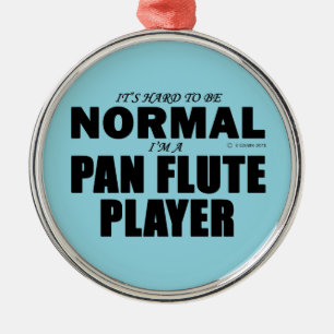 Normal Pan Flute Player Metal Ornament