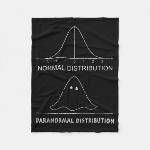 Normal Paranormal Distribution Funny Math Ghost Ha Fleece Blanket