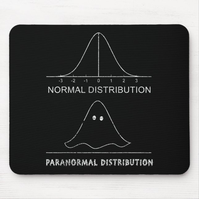 Normal Paranormal Distribution Funny Math Ghost Ha Mouse Pad (Front)
