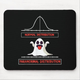 Normal paranormal distribution halloween math mouse pad
