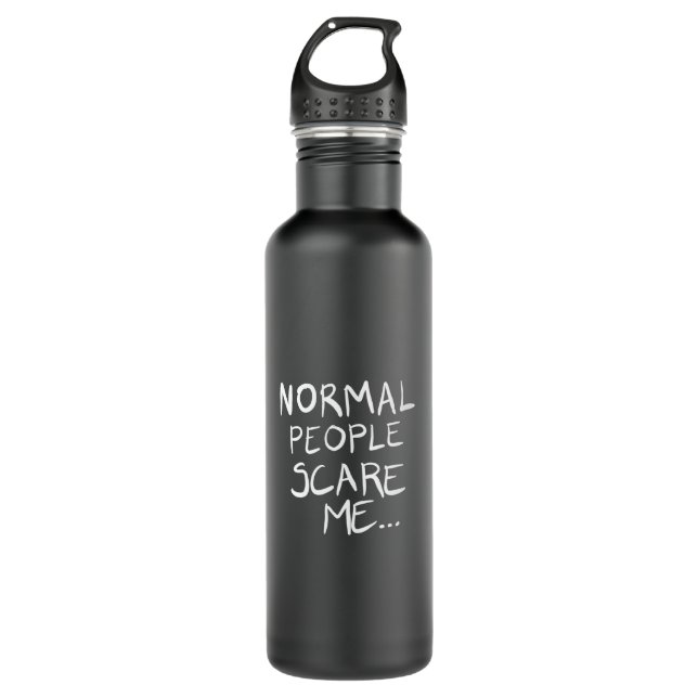 Normal people scare me 710 ml water bottle (Front)