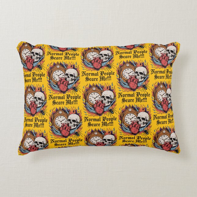 Normal People Scare Me Accent Pillow (Front)
