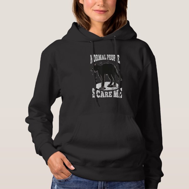 Normal People Scare Me Antisocial Nerd Geek Devian Hoodie (Front)