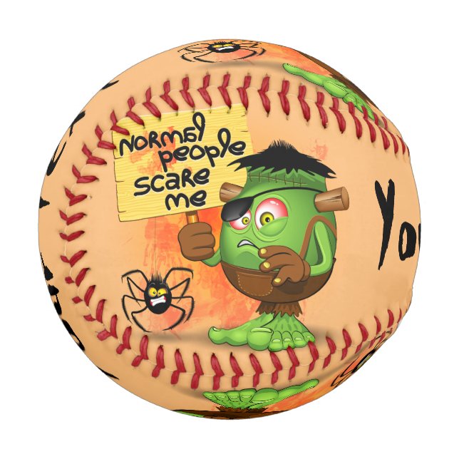 'Normal People Scare Me' Frankenstein Character Baseball (Front Left)