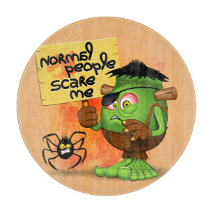 'Normal People Scare Me' Frankenstein Character Cutting Board