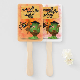 'Normal People Scare Me' Frankenstein Character Hand Fan