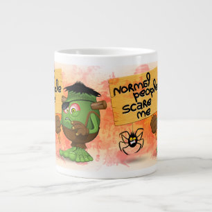 'Normal People Scare Me' Frankenstein Character Large Coffee Mug