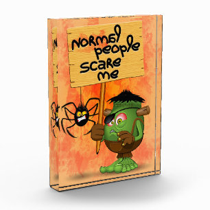 'Normal People Scare Me' Frankenstein Character Photo Block