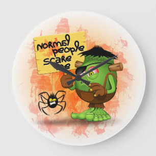 'Normal People Scare Me' Humorous Frankenstein Large Clock