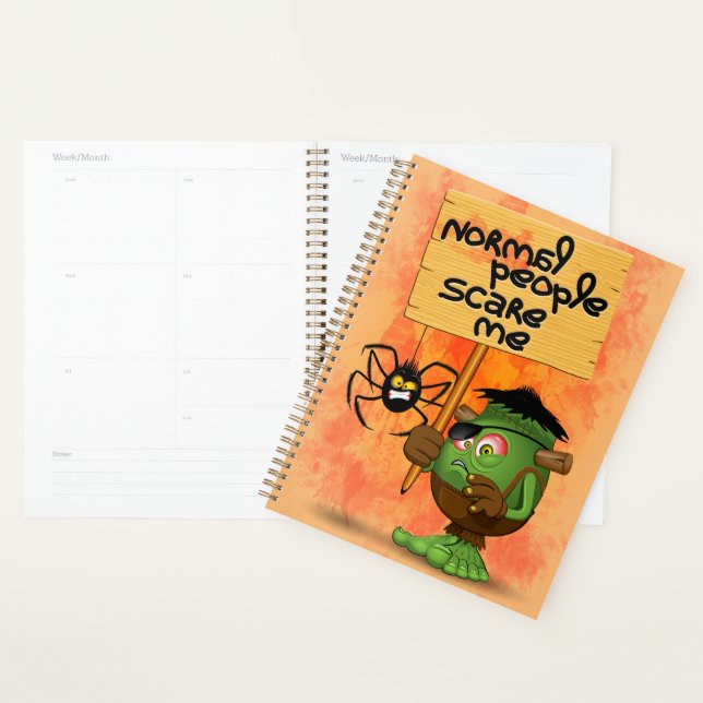 'Normal People Scare Me' Humorous Frankenstein Planner (Display)
