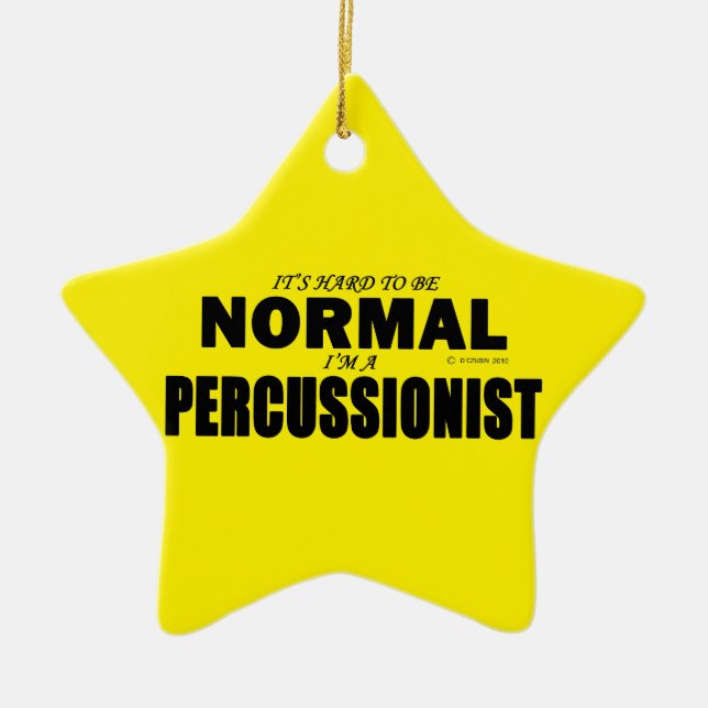 Normal Percussionist Ceramic Ornament (Front)