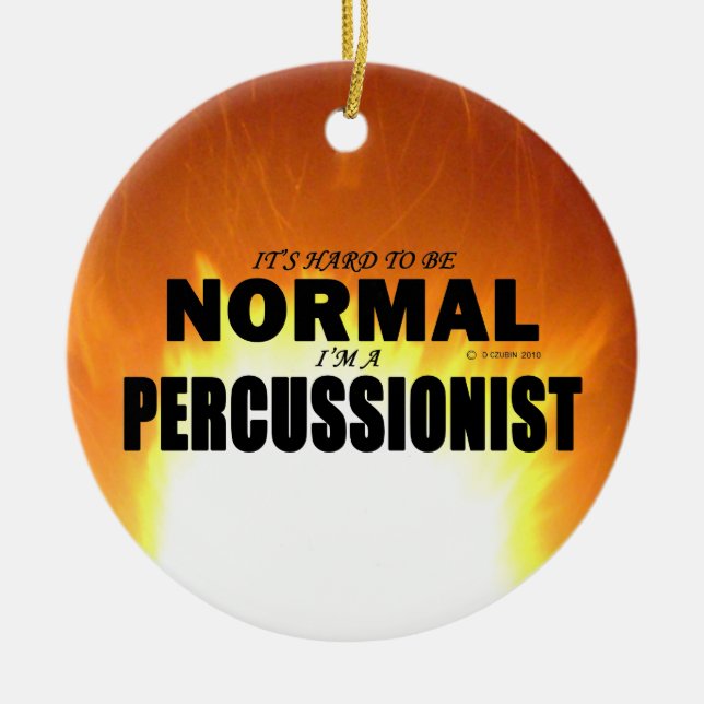 Normal Percussionist Ceramic Ornament (Front)