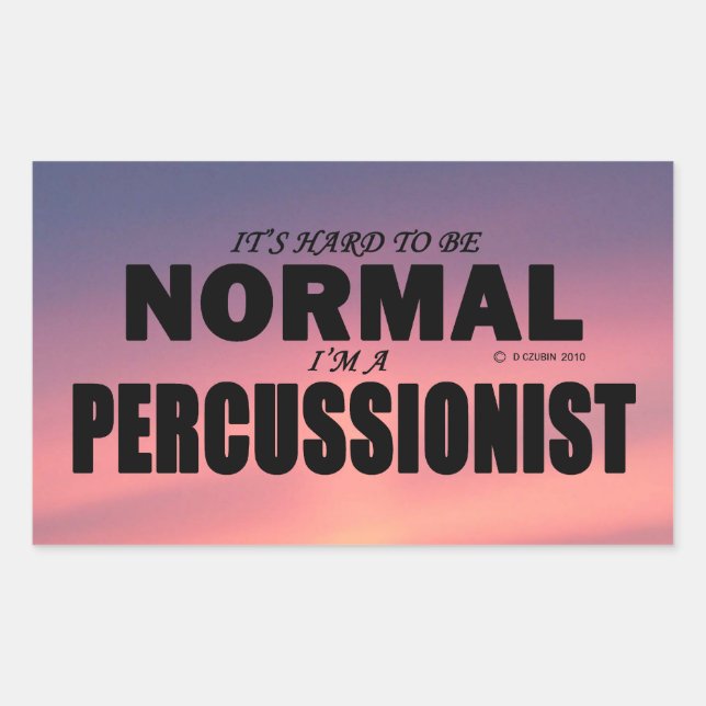 Normal Percussionist Rectangular Sticker (Front)