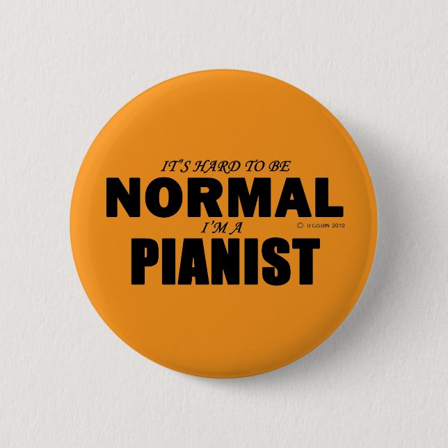 Normal Pianist 2 Inch Round Button (Front)