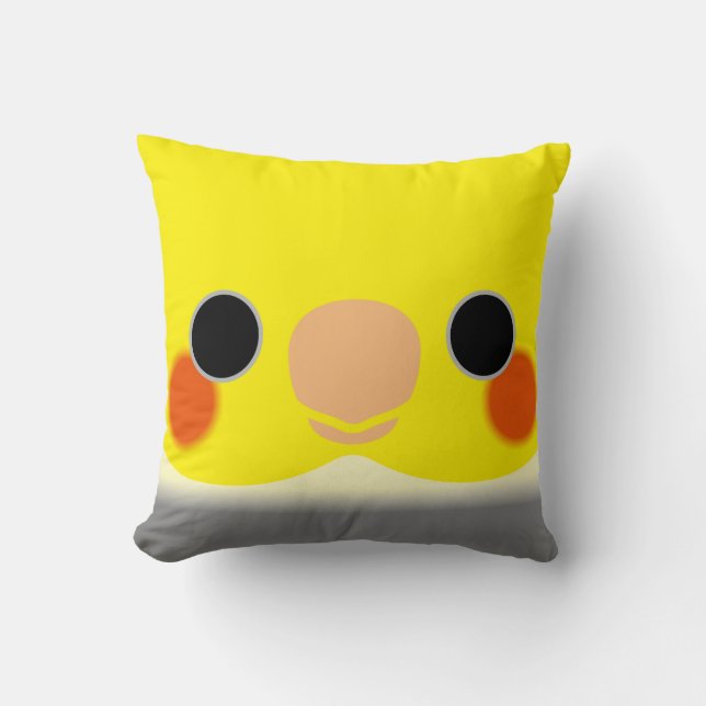 Normal Pied Cockatiel Throw Pillow (Front)