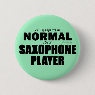 Normal Saxophone Player 2 Inch Round Button