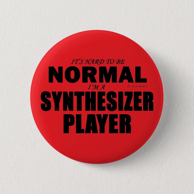 Normal Synthesizer Player 2 Inch Round Button (Front)