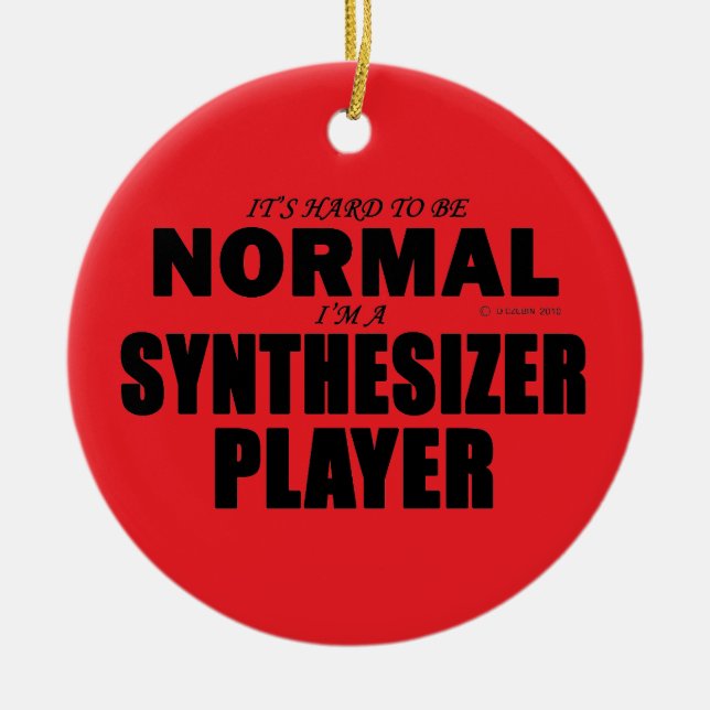 Normal Synthesizer Player Ceramic Ornament (Front)