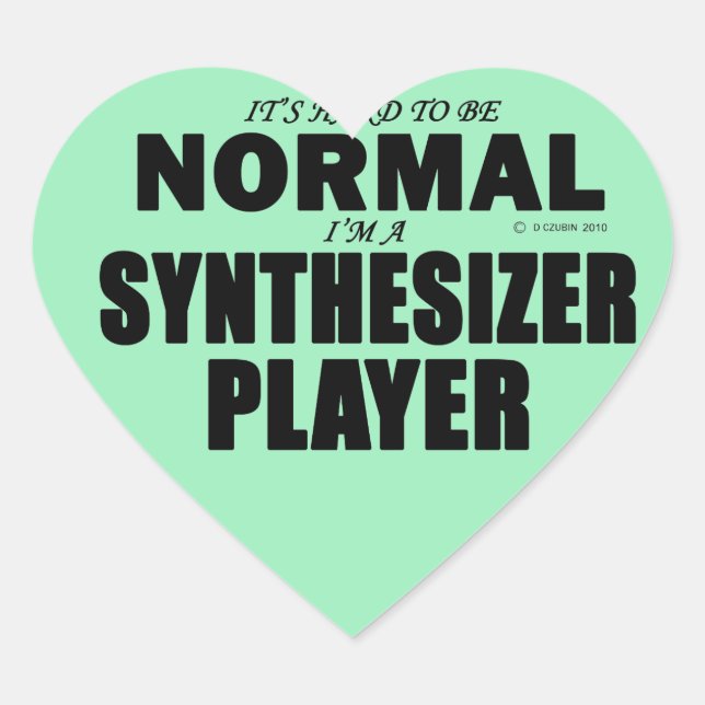 Normal Synthesizer Player Heart Sticker (Front)