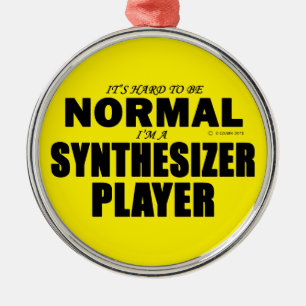 Normal Synthesizer Player Metal Ornament