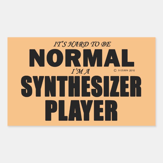 Normal Synthesizer Player Rectangular Sticker (Front)