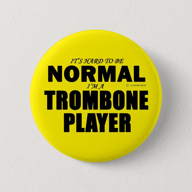 Normal Trombone Player 2 Inch Round Button (Front)