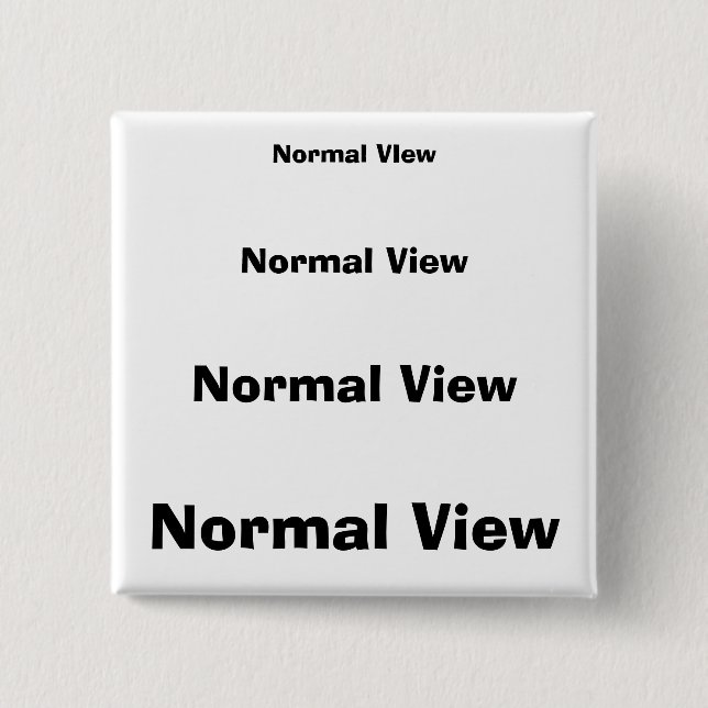 Normal View 2 Inch Square Button (Front)
