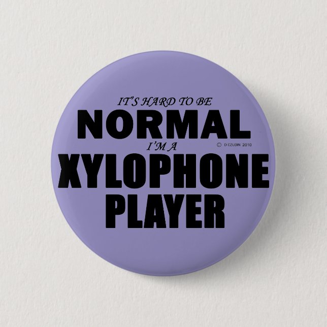 Normal Xylophone Player 2 Inch Round Button (Front)