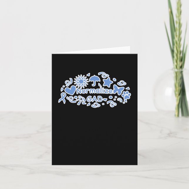 Normalize Gad (blue) Sticker  Card (Front)