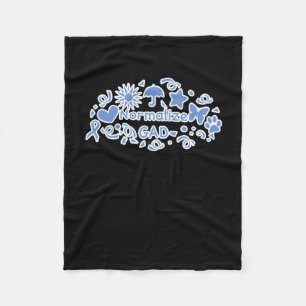 Normalize Gad (blue) Sticker Fleece Blanket